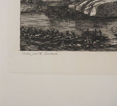 Reinier ZEEMAN : Vue sur le Louvre, Gravure