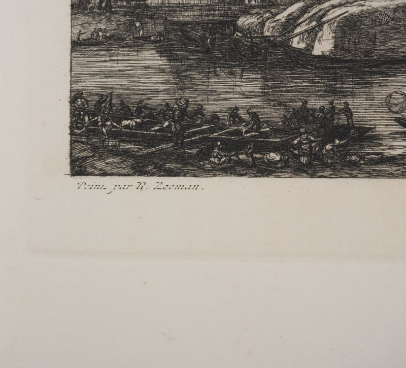 Reinier ZEEMAN : Vue sur le Louvre, Gravure