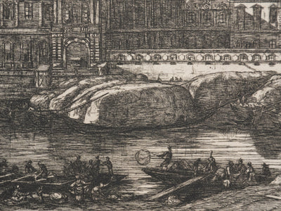 Reinier ZEEMAN : Vue sur le Louvre, Gravure