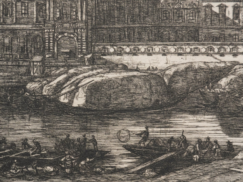 Reinier ZEEMAN : Vue sur le Louvre, Gravure