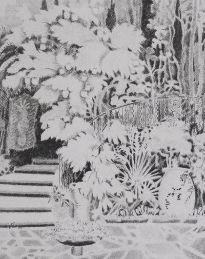 Camille COMBE : L'escalier du cheval marin, Gravure originale signée