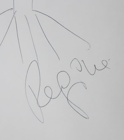 REGINE : L'arbre aux échos, Autographe et dessin original signé