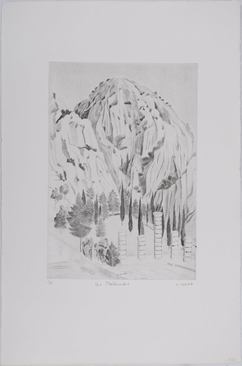 Camille COMBE : Les Phédriades, Gravure originale signée