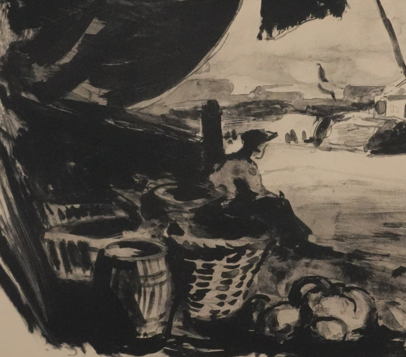 Josué GABORIAUD : Les docks, Lithographie originale signée