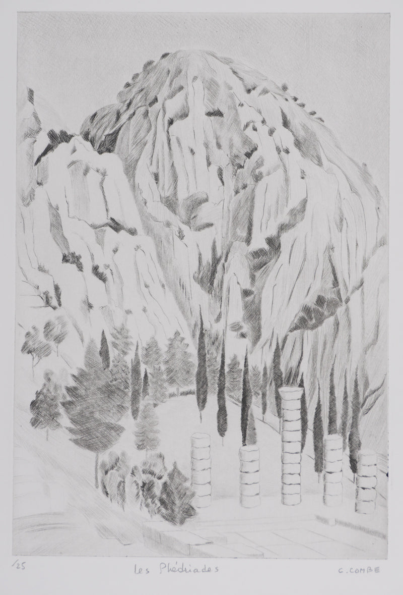 Camille COMBE : Les Phédriades, Gravure originale signée