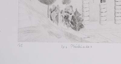 Camille COMBE : Les Phédriades, Gravure originale signée
