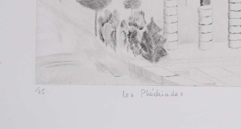 Camille COMBE : Les Phédriades, Gravure originale signée