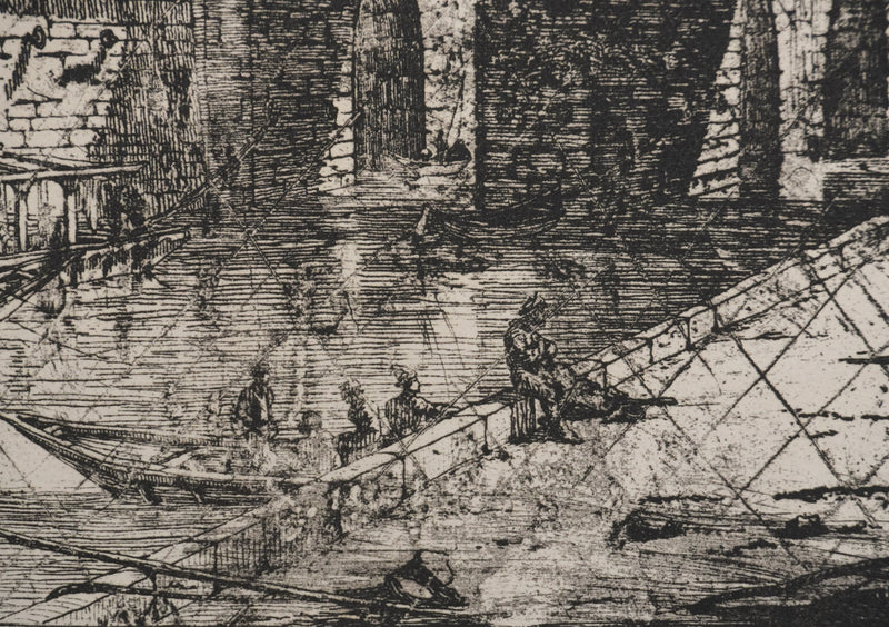 Charles MERYON : Le petit pont, Vue sur Notre Dame, Gravure