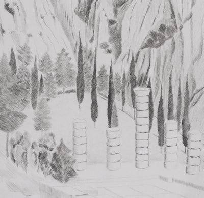 Camille COMBE : Les Phédriades, Gravure originale signée