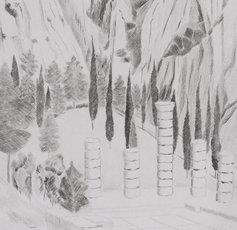Camille COMBE : Les Phédriades, Gravure originale signée