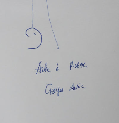 Georges AURIC : L'arbre à musique, Autographe et dessin original signé