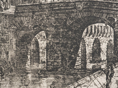 Charles MERYON : Le petit pont, Vue sur Notre Dame, Gravure