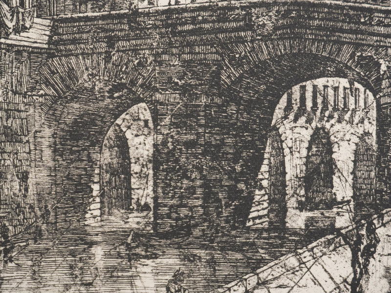 Charles MERYON : Le petit pont, Vue sur Notre Dame, Gravure