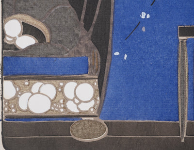 Michel DUFET : La chambre bleue, Gravure originale signée