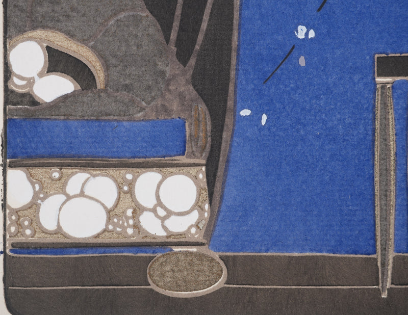 Michel DUFET : La chambre bleue, Gravure originale signée