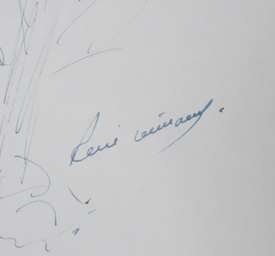 René MINGUET : Esquisse d'un arbre, Autographe et dessin original signé