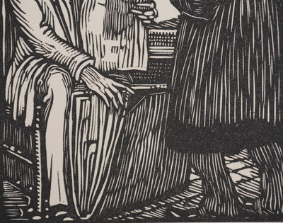 Louis JOU : Le cartons aux estampes, Gravure originale