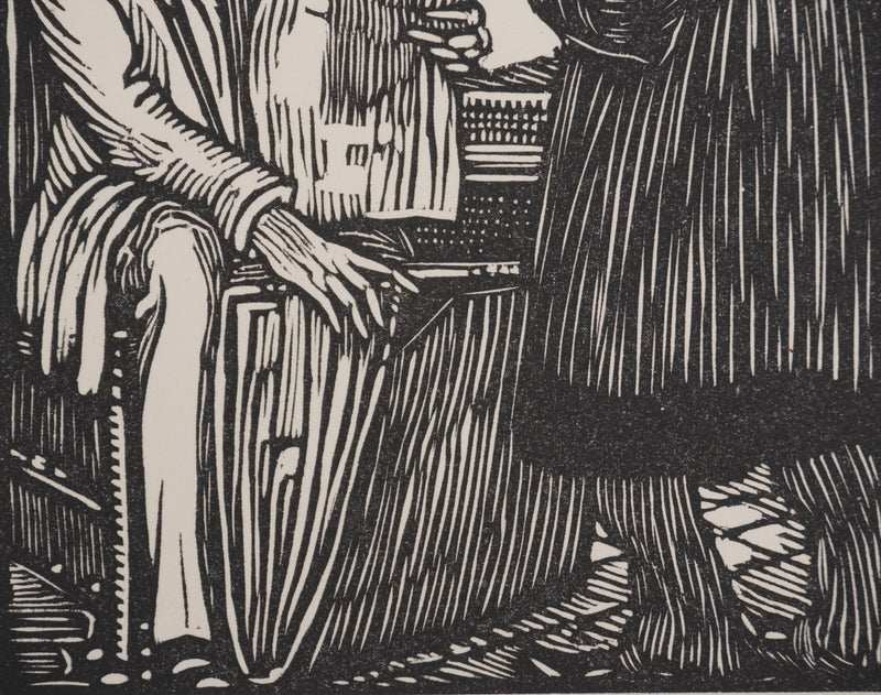 Louis JOU : Le cartons aux estampes, Gravure originale