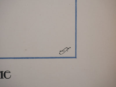 Llano FLORES (dit François CARRERA) : La pervenche, Lithographie originale signée
