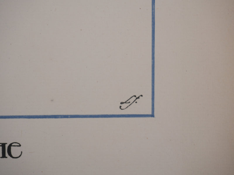Llano FLORES (dit François CARRERA) : La pervenche, Lithographie originale signée