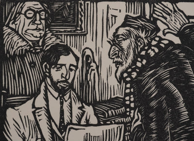 Louis JOU : Le cartons aux estampes, Gravure originale