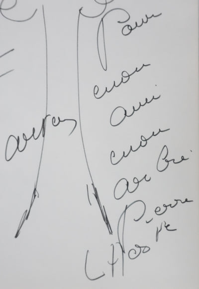 Félix MARTEN : L'arbre aux branches bouclés, Autographe et dessin original signé