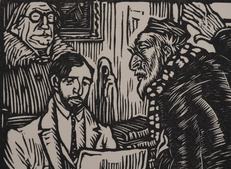 Louis JOU : Le cartons aux estampes, Gravure originale