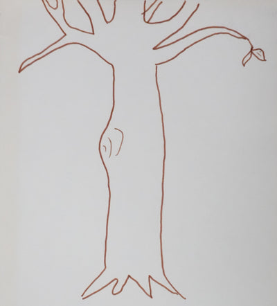 Francis CLAUDE : Le tronc brun, Autographe et dessin original signé