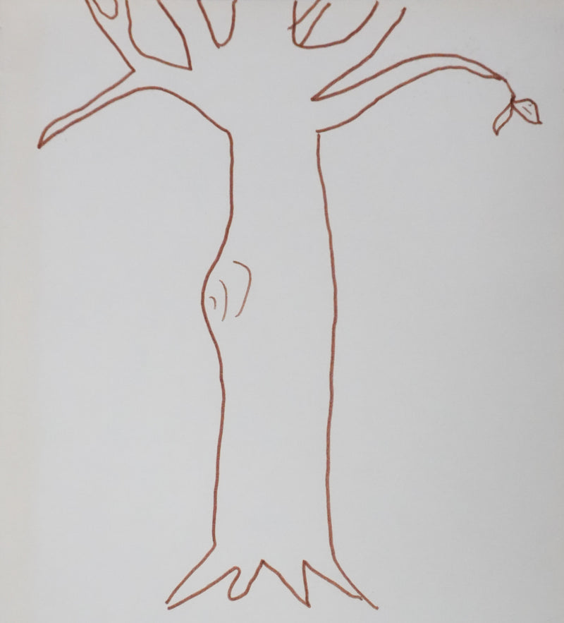 Francis CLAUDE : Le tronc brun, Autographe et dessin original signé