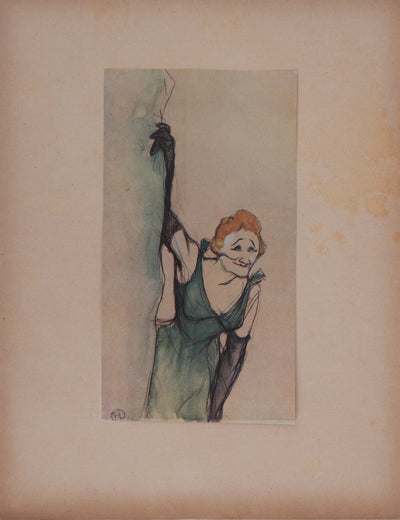 Henri DE TOULOUSE LAUTREC : Yvette Guibert, Héliogravure signée