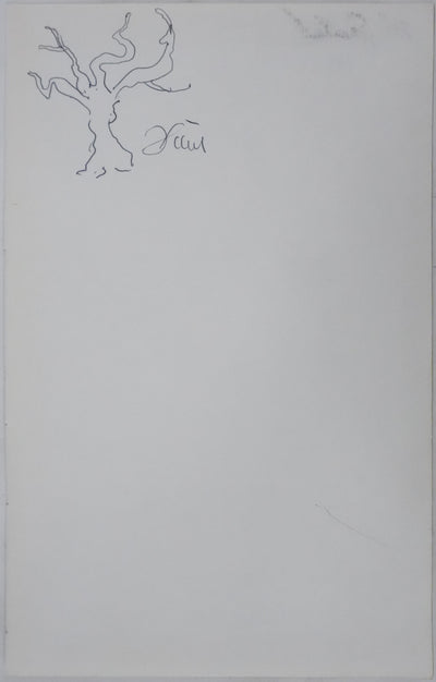 Martin GABEL : L'arbre commun, Autographe et dessin original signé