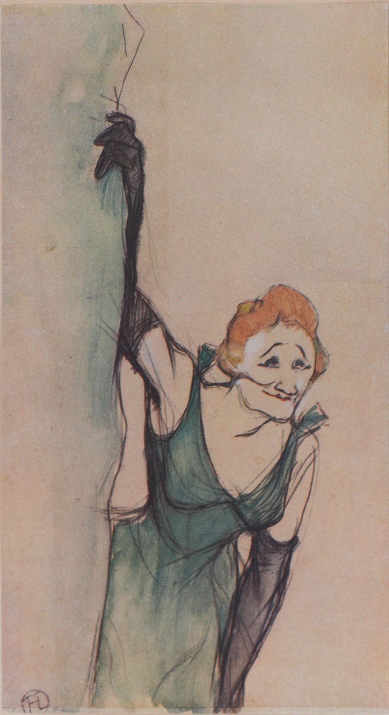 Henri DE TOULOUSE LAUTREC : Yvette Guibert, Héliogravure signée