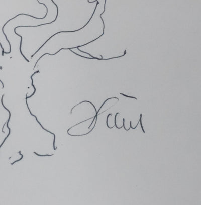 Martin GABEL : L'arbre commun, Autographe et dessin original signé