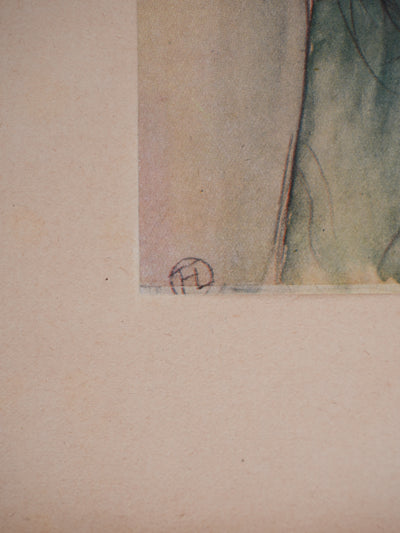 Henri DE TOULOUSE LAUTREC : Yvette Guibert, Héliogravure signée
