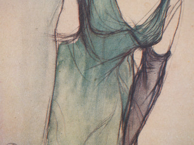 Henri DE TOULOUSE LAUTREC : Yvette Guibert, Héliogravure signée