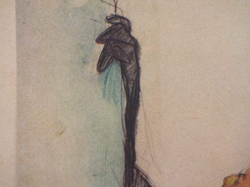 Henri DE TOULOUSE LAUTREC : Yvette Guibert, Héliogravure signée