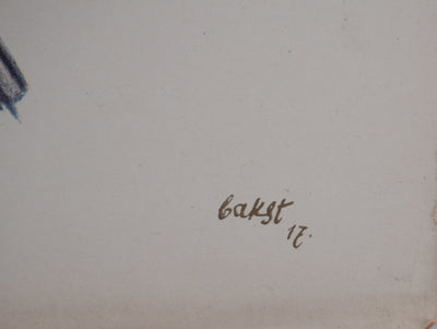 Léon BAKST : Marquis,  Costume pour un théâtre, Lithographie signée