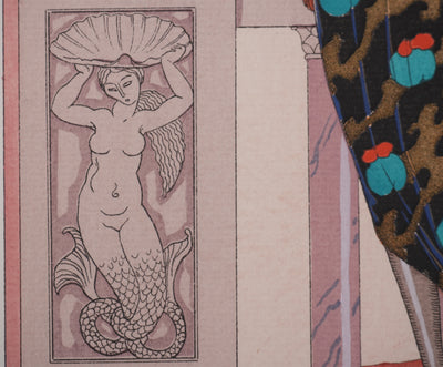 Georges BARBIER : Laissez-moi seule, Lithographie originale et pochoir signée