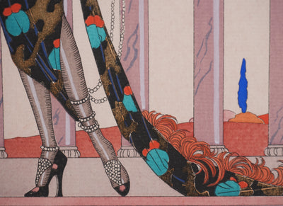 Georges BARBIER : Laissez-moi seule, Lithographie originale et pochoir signée