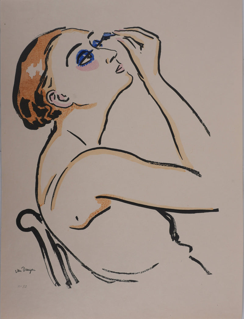 Kees VAN DONGEN : Le rimmel, Lithographie originale signée