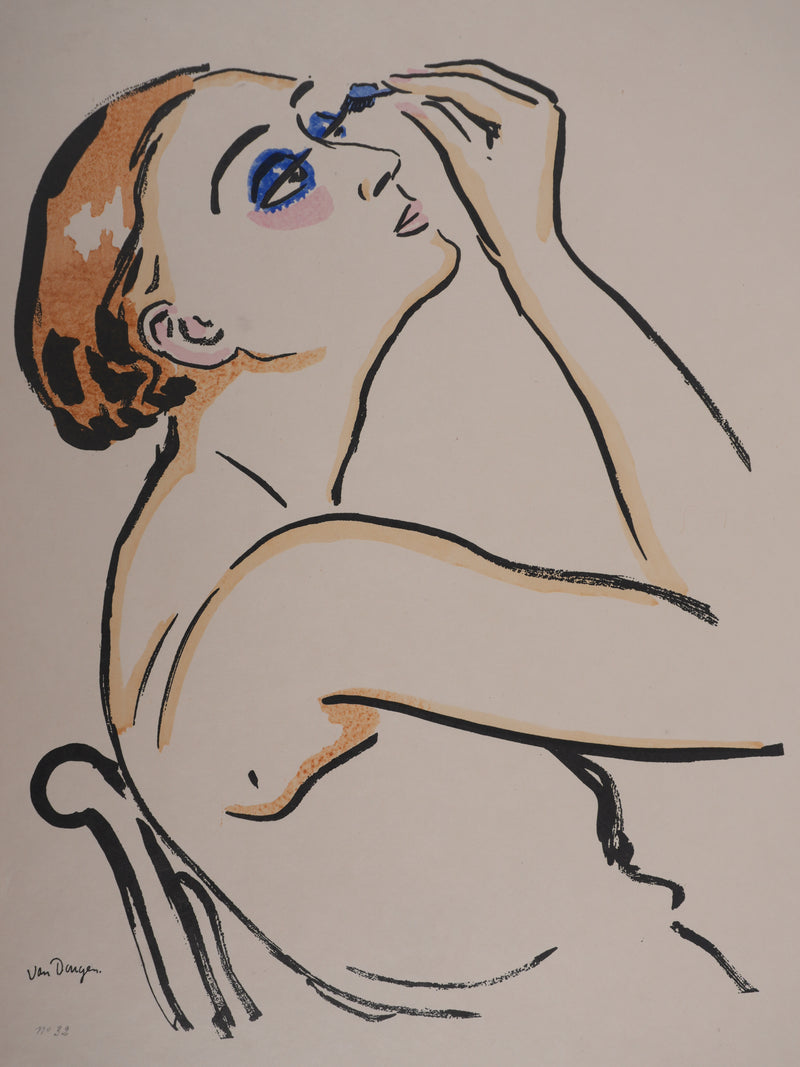 Kees VAN DONGEN : Le rimmel, Lithographie originale signée