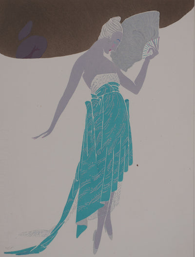 Llano FLORES (dit François CARRERA) : Madame Charlotte, Lithographie originale signée