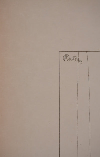Charles MARTIN : La femme sur le divan, Lithographie originale signée