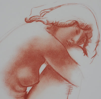 Antonuccio VOLTI : Nu endormi, Lithographie originale signée