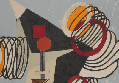 Karol BORODINE : Le saltimbanque aux cerceaux, Lithographie originale signée