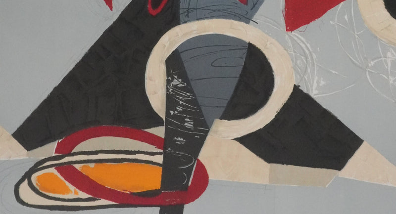 Karol BORODINE : Le saltimbanque aux cerceaux, Lithographie originale signée