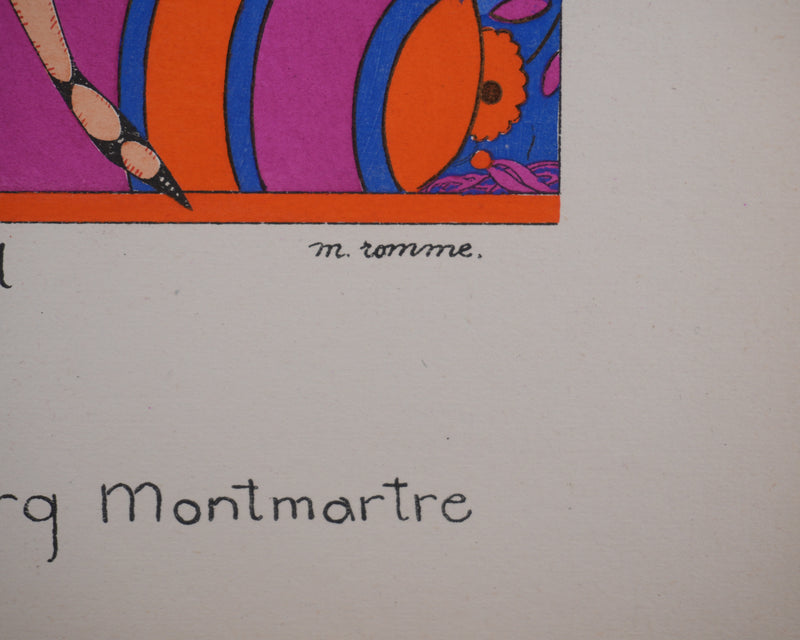 Martha ROMME : Le diner dansant à Shéhérazade, Lithographie originale signée