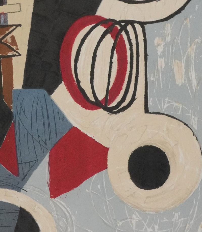 Karol BORODINE : Le saltimbanque aux cerceaux, Lithographie originale signée