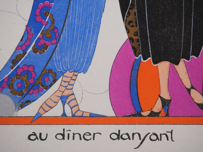 Martha ROMME : Le diner dansant à Shéhérazade, Lithographie originale signée