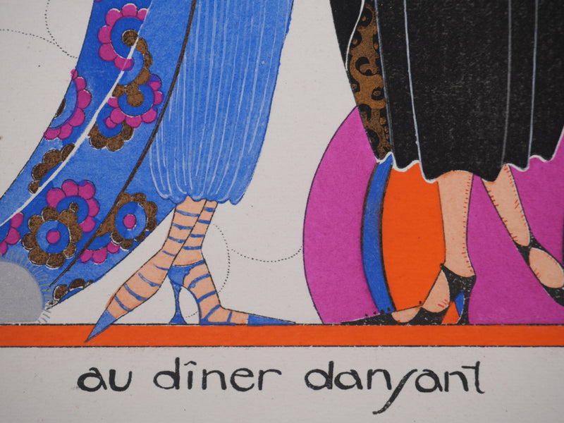 Martha ROMME : Le diner dansant à Shéhérazade, Lithographie originale signée